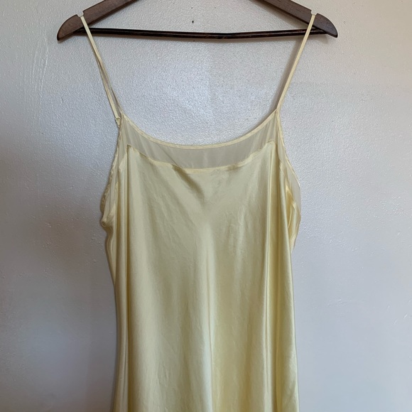 Yellow Silk Slip Dress - Picture 2 of 7